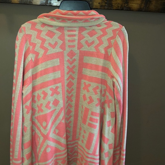 Women’s tribal print open cardigan sweater - Picture 4 of 4
